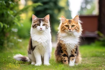 Fototapeten Two cats of a friend © Zaleman