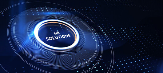 Business, Technology, Internet and network concept. HR Solutions. 3d illustration