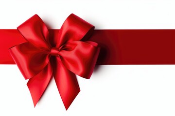 red bow isolated on white background