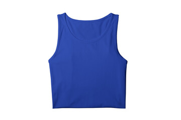 Blank Royal Blue Fold Tank Tops Template for Presentation Design