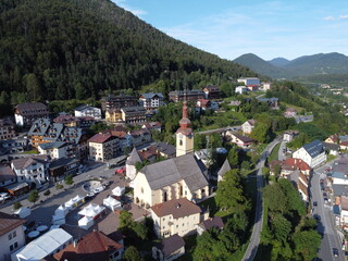 Fototapeta premium Tarvisio, Italy - drone footage.