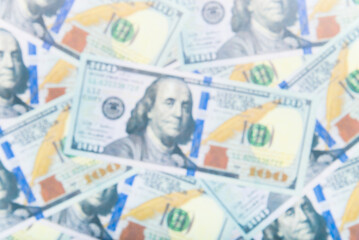 Blurred Dollar Banknote Background