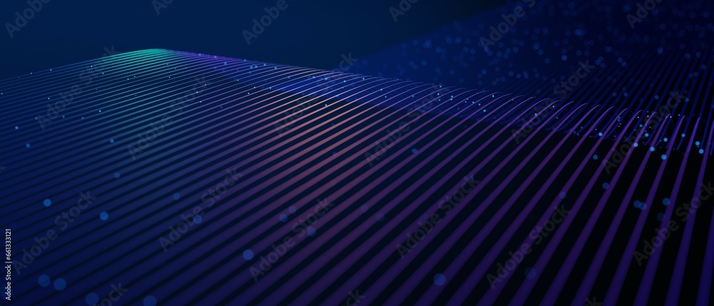 Poster abstract futuristic - technology with polygonal shapes on dark blue background. design digital techn