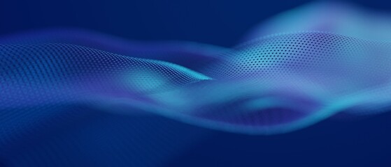 Abstract futuristic - technology with polygonal shapes on dark blue background. Design digital technology concept. 3d illustration.