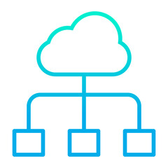 Outline gradient Big Data Icon