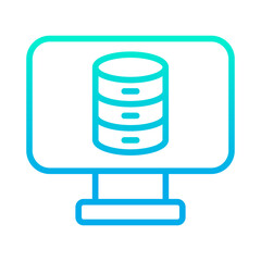 Outline gradient Computer Data Icon