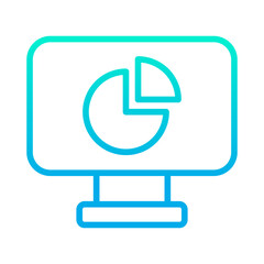 Outline gradient Pie chart Icon