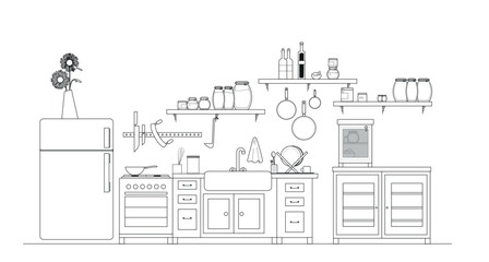 illustration of a kitchen