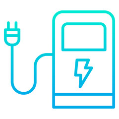 Outline gradient Charging icon