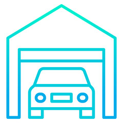 Outline gradient Garage icon