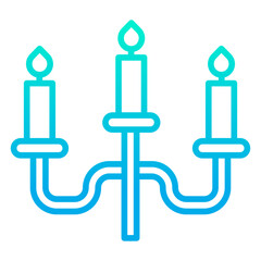 Outline gradient Candelabra icon