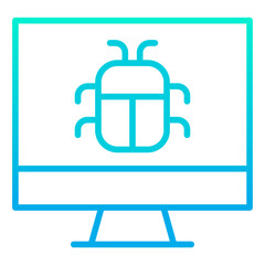 Outline gradient Monitor Bug icon
