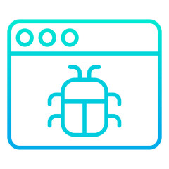 Fototapeta premium Outline gradient Web Bug icon