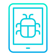 Outline gradient Tab Bug icon