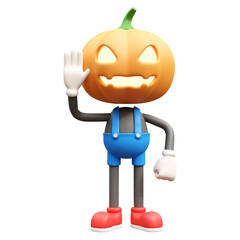 jack o lantern 3d illustration