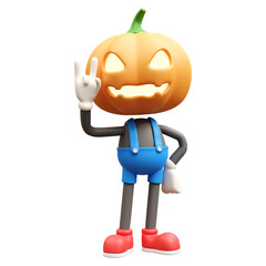 jack o lantern 3d illustration