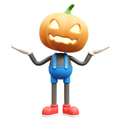 jack o lantern 3d illustration