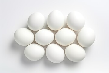 eggs on white background