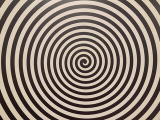 Illusion art spiral background black white
