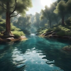 river in the woods