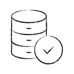 Hand drawn Approved Database Icon