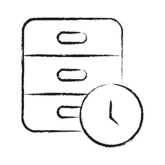 Hand drawn Clock Server Icon