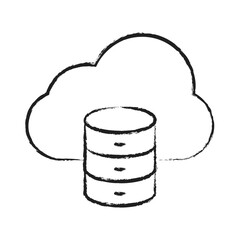 Hand drawn Cloud Server Icon