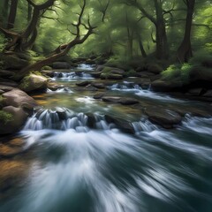 mountain river in the forest