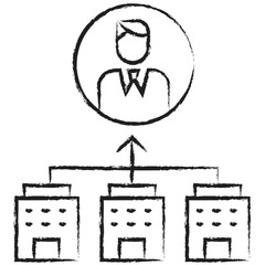 Hand drawn Business Head icon