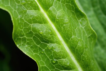 detailed shot showing veins and texture in an annual snapdragon leaf