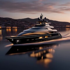 luxury boat on the river