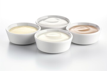 four bowl of creams