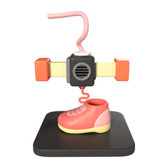 Printing Shoe 3D Illustration Icon