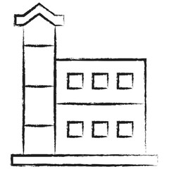 Hand drawn convention hall icon