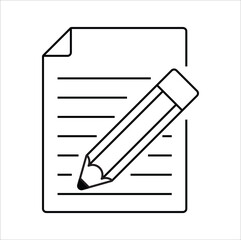 paper and pencil icon. edit file icon, sign up icon vector illustration vector formats. Eps 10
