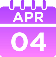 04-April - 04 Glyph Gradient Icon pictogram symbol visual illustration