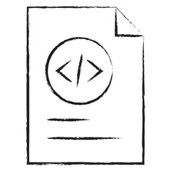 Hand drawn Coding Page icon