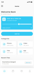 Cloud Storage and Files Management Drive Mobile App  UI Kit Template