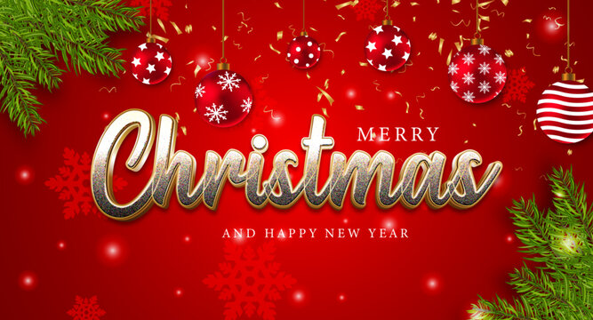 vector gradient christmas tinsel background with text effect