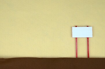 フェルト背景の書き込み看板