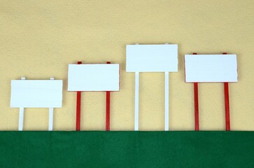 フェルト背景の書き込み看板