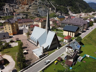 Cave del Predil, Italy - drone footage