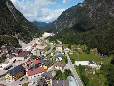 Cave del Predil, Italy - drone footage