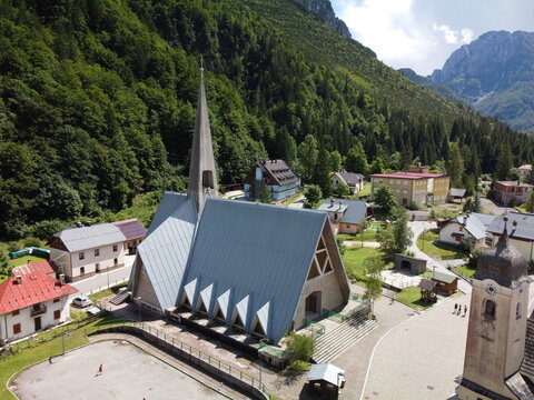Cave del Predil, Italy - drone footage
