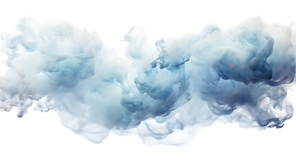 Smooth Flowing Clouds Isolated on Transparent or White Background, PNG