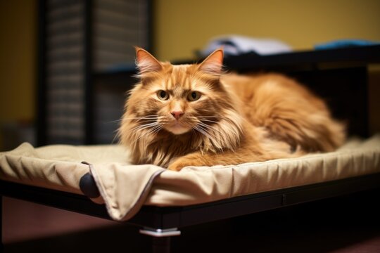a specially adapted pet bed for a handicapped feline