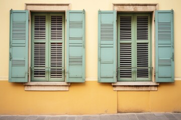 shutters closed tightly on house windows