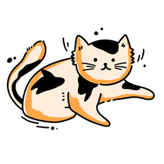 Cute cat expression sticker