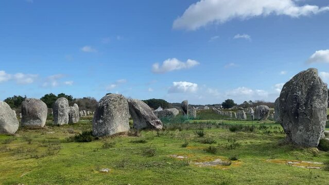 Video of the Carnac dolments on a bright sunny day. 