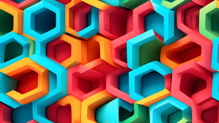 abstract background made of cubes, seamless pattern, Generative Ai